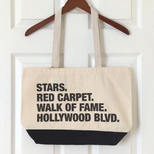 The Shop Forward Espwa 4 Things Hollywood Boulevard Canvas Tote Bag Cream Black